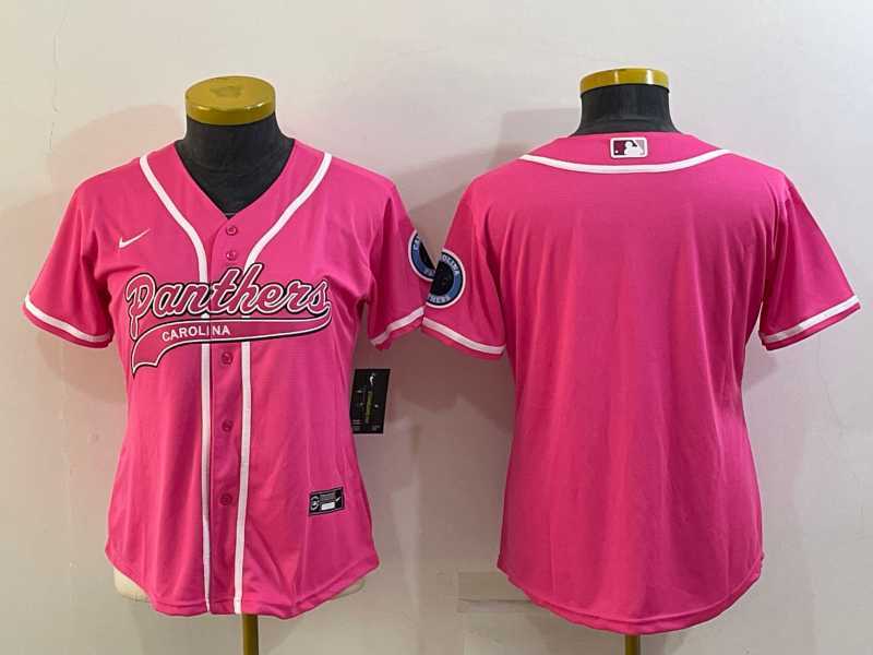 Womens Arizona Cardinals Blank Pink With Patch Cool Base Stitched Baseball Jersey->women nfl jersey->Women Jersey